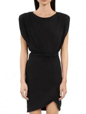 The Kooples Black Ruched Mini Dress